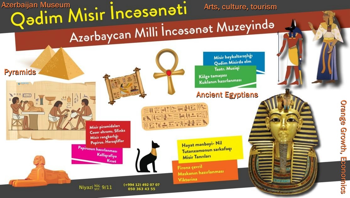 The Egyptian art exhibition at the museum in Baku, Azerbaijan